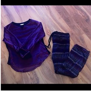 2pc.Velvety Silky Sleepwear~M